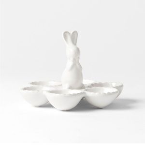 Morgan and Finch Rabbit 6 Egg Round Plate.